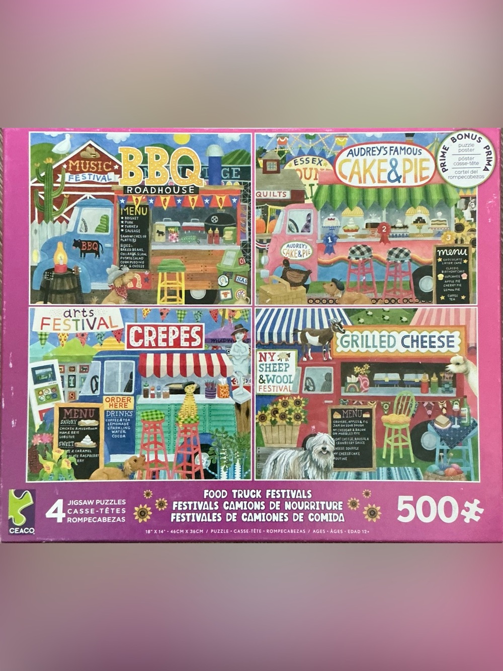 Ceaco “Food Truck Festivals” (4) 500 piece puzzles